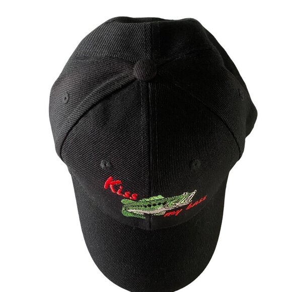 Kiss My Bass Fishing Hat Cap with Adjustable Back Black NEW - Picture 6 of 9